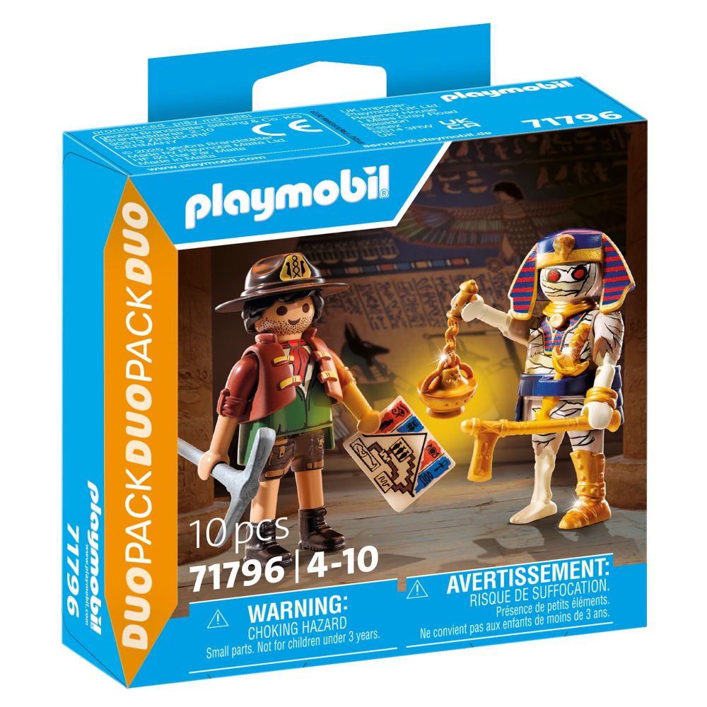 SET 2 FIGURINE VANATOR DE COMORI SI MUMIE - PLAYMOBIL HISTORY  (PM71796)