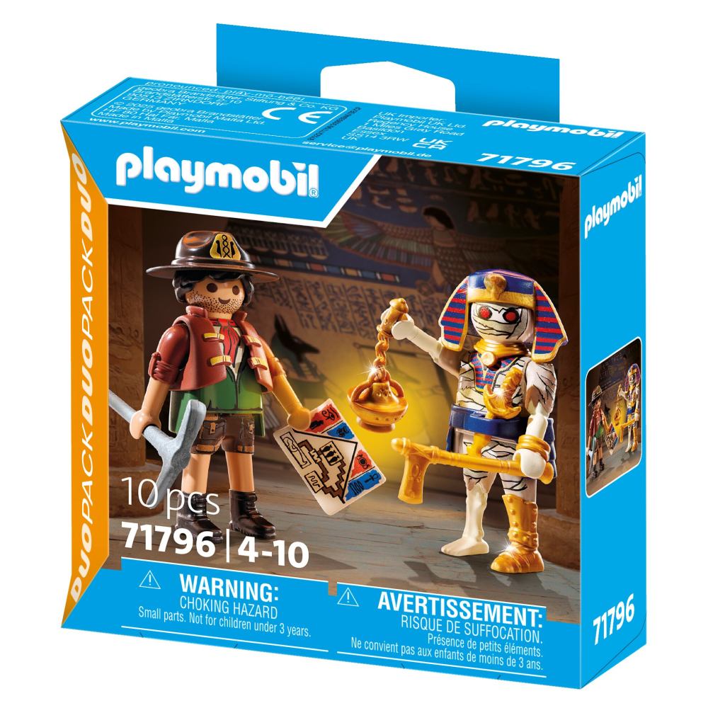 SET 2 FIGURINE VANATOR DE COMORI SI MUMIE - PLAYMOBIL HISTORY  (PM71796)