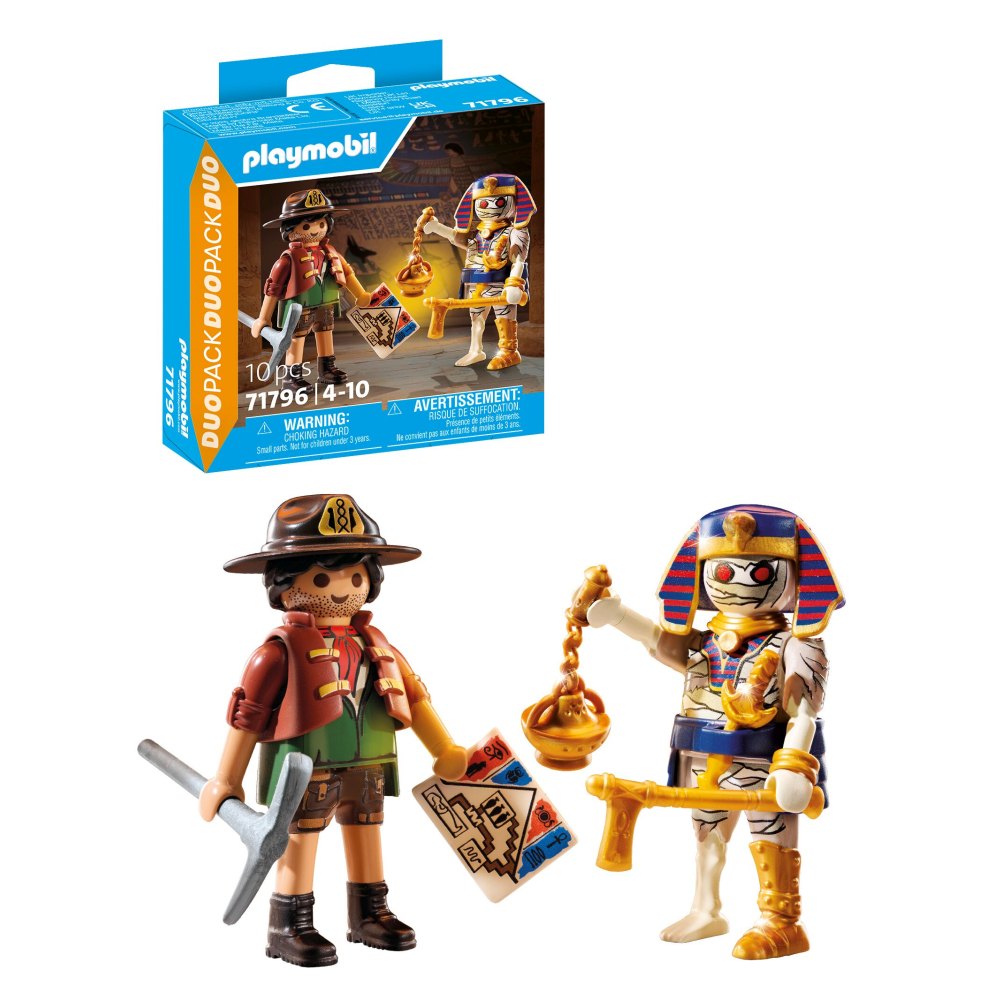 SET 2 FIGURINE VANATOR DE COMORI SI MUMIE - PLAYMOBIL HISTORY  (PM71796)
