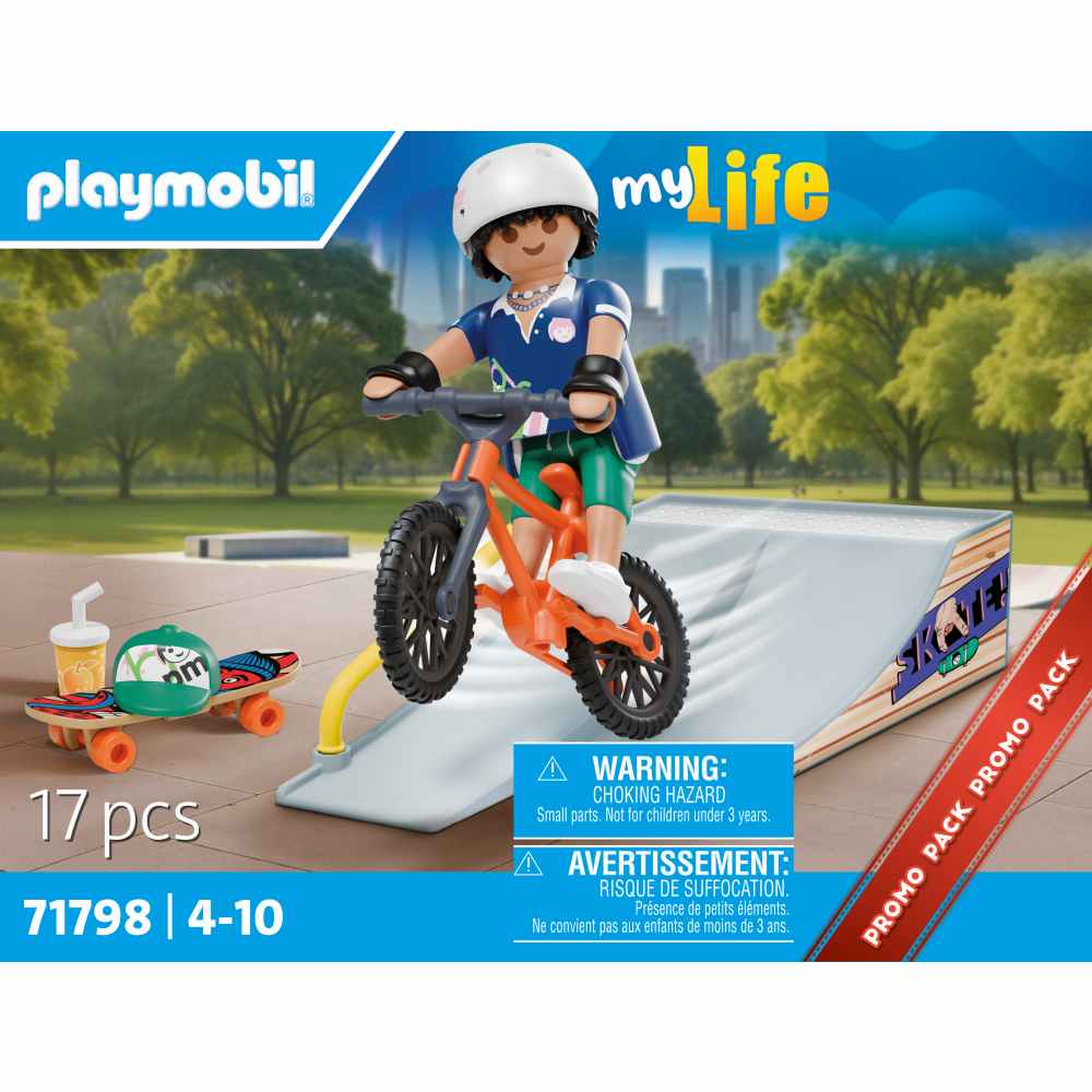 PROMO PACK FIGURINA SKATER SI RAMPA - PLAYMOBIL MY LIFE (PM71798)