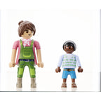 SET 2 FIGURINE FEMEIE FERMIER CU COPIL SI VITEL - PLAYMOBIL COUNTRY  (PM71803)