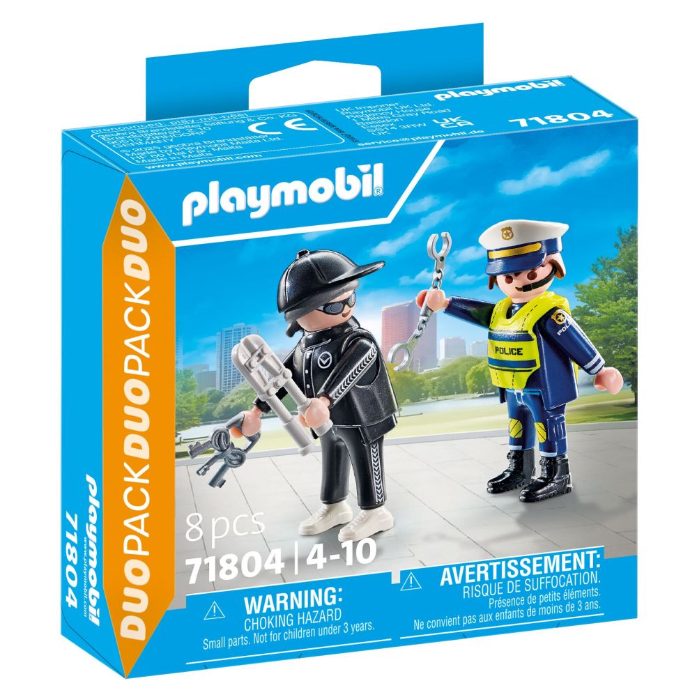 SET 2 FIGURINE POLITIST SI HOT - PLAYMOBIL ACTION HEROES  (PM71804)