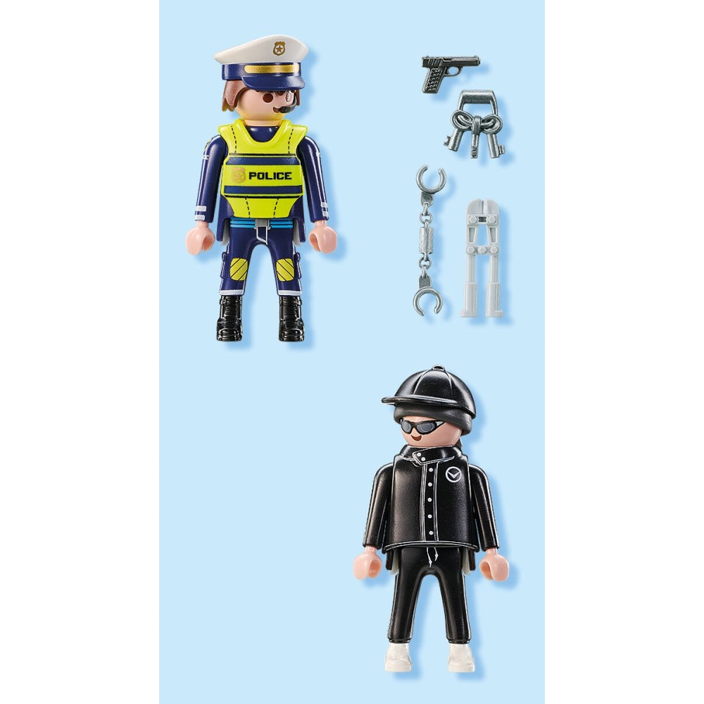 SET 2 FIGURINE POLITIST SI HOT - PLAYMOBIL ACTION HEROES  (PM71804)