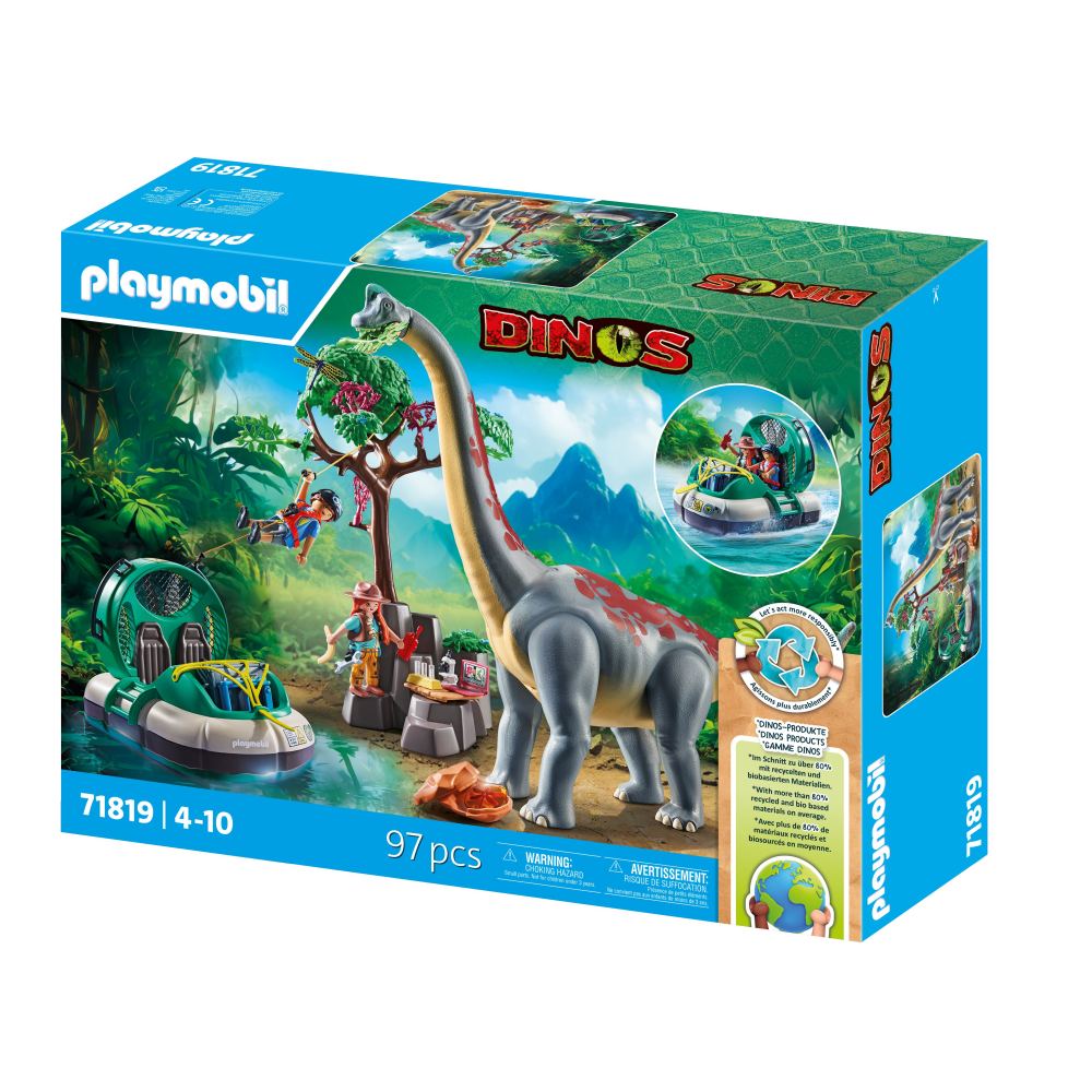 BRACHIOSAURUS SI HOVERCRAFT PLAYMOBIL - PLAYMOBIL DINOS  (PM71819)