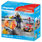 POMPIER PLAYMOBIL CU POMPA DE APA - PLAYMOBIL ACTION HEROES  (PM71826)