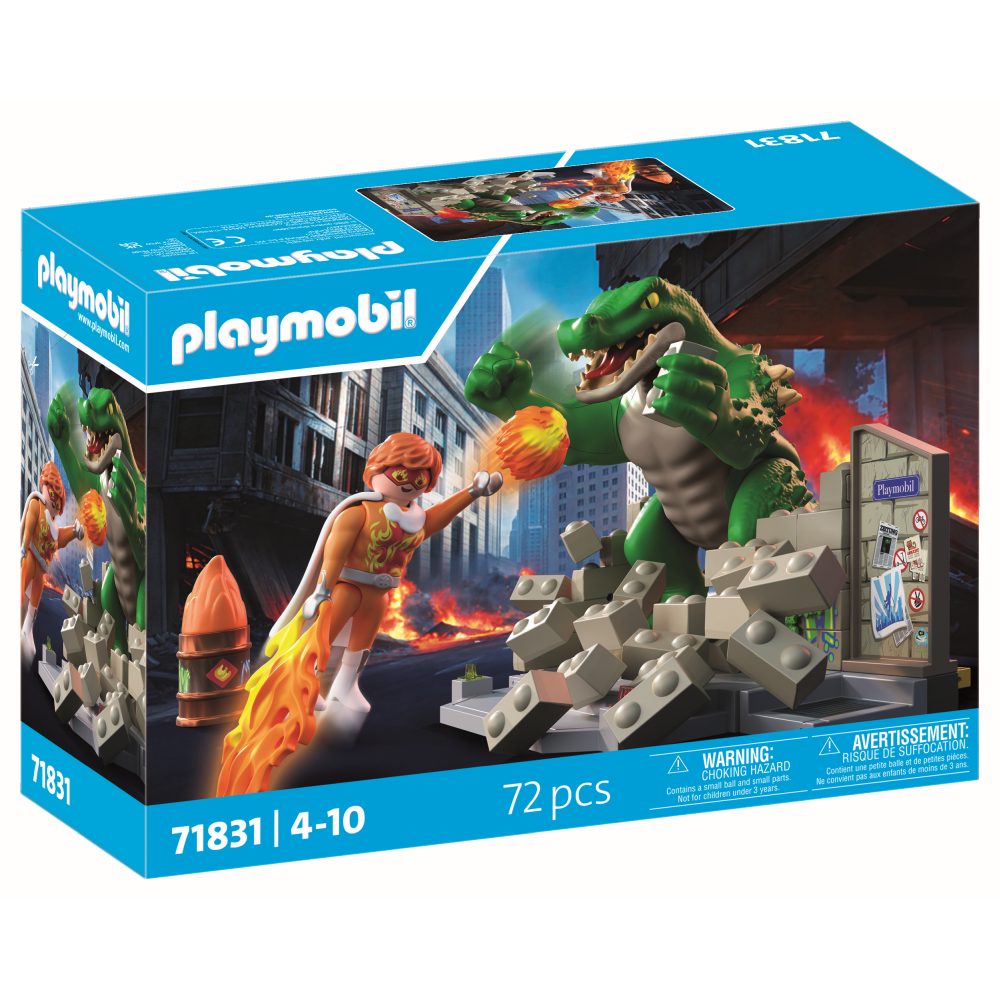 JUCARIE DE ROL LUPTA EROULUI CU SOPARLA URIASA - PLAYMOBIL ACTION HEROES (PM71831)
