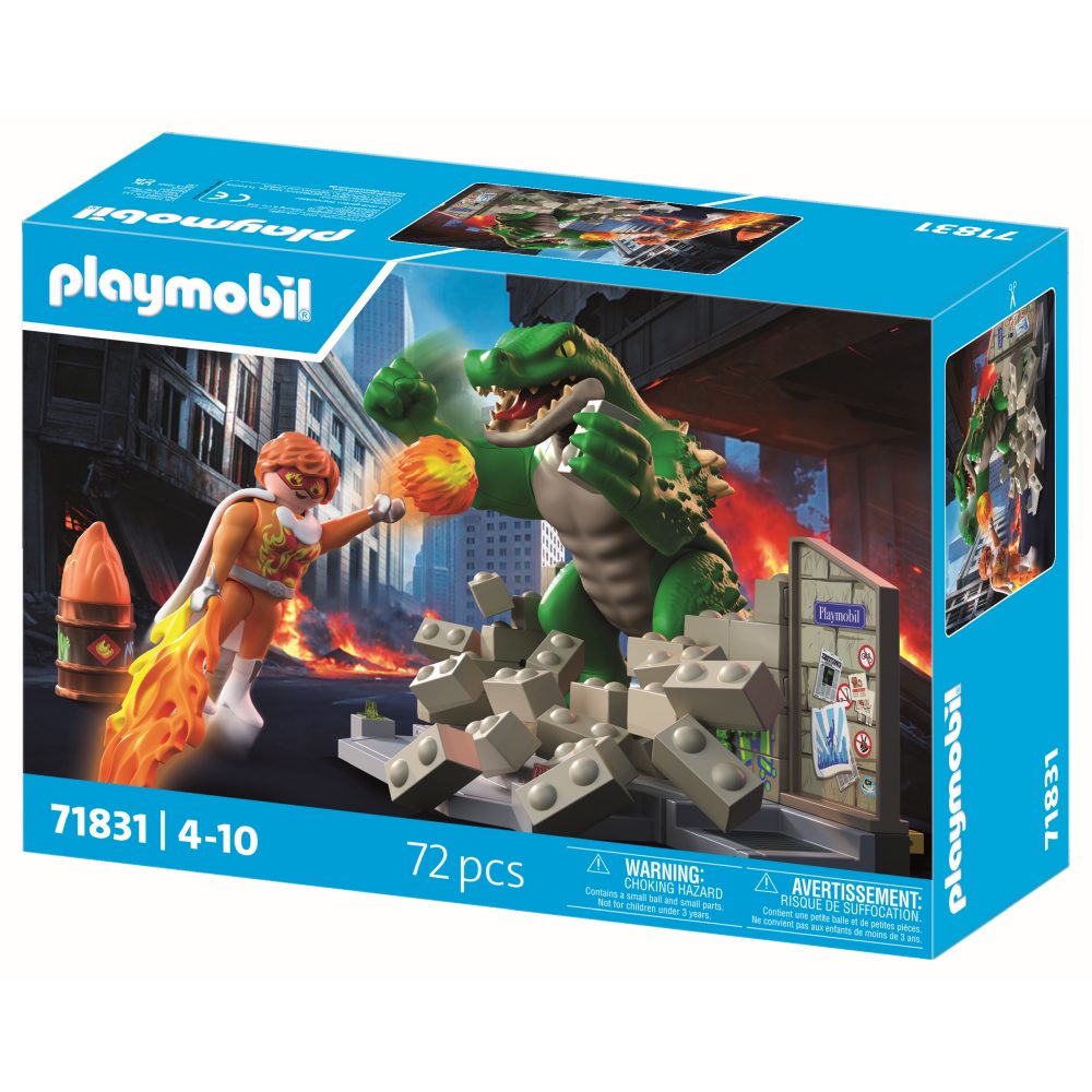 JUCARIE DE ROL LUPTA EROULUI CU SOPARLA URIASA - PLAYMOBIL ACTION HEROES (PM71831)