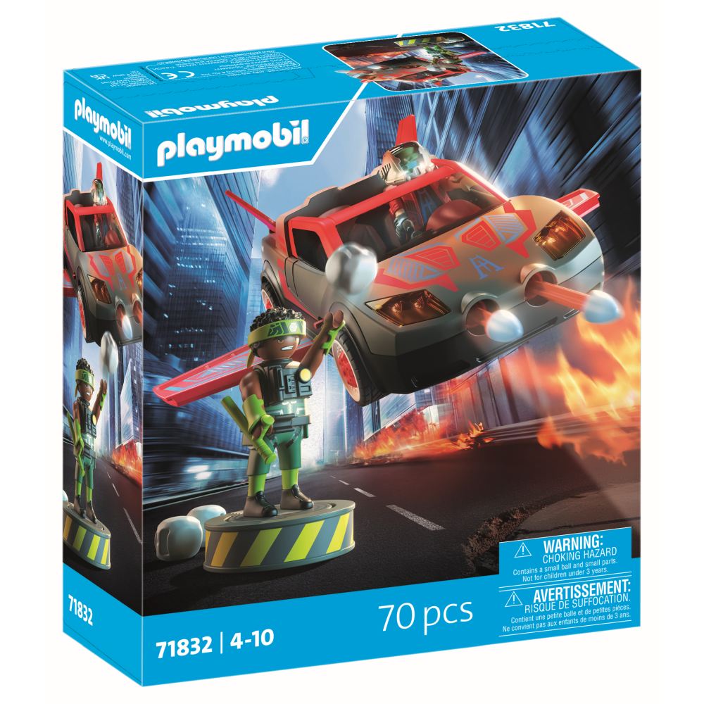JUCARIE DE ROL LUPTA EROULUI CU VEHICUL - PLAYMOBIL ACTION HEROES (PM71832)