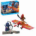 JUCARIE DE ROL LUPTA EROULUI CU DRONA SI MALEFICUL NINJA - PLAYMOBIL ACTION HEROES (PM71833)