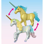 JUCARIE DE ROL FIGURINA DE COLECTIE UNICORNUL RAINBOW FLOWER SI ZANA - PLAYMOBIL FAIRIES (PM71840)