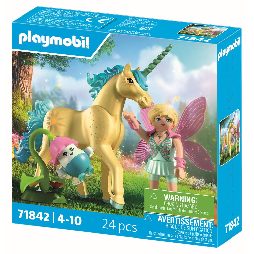JUCARIE DE ROL FIGURINA DE COLECTIE UNICORNUL SUNSHINE BLOSSOM SI ZANA - PLAYMOBIL FAIRIES (PM71842)