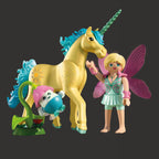 JUCARIE DE ROL FIGURINA DE COLECTIE UNICORNUL SUNSHINE BLOSSOM SI ZANA - PLAYMOBIL FAIRIES (PM71842)