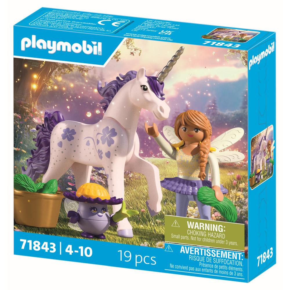JUCARIE DE ROL FIGURINA DE COLECTIE UNICORNUL LUCKY LAVENDER SI ZANA - PLAYMOBIL FAIRIES (PM71843)