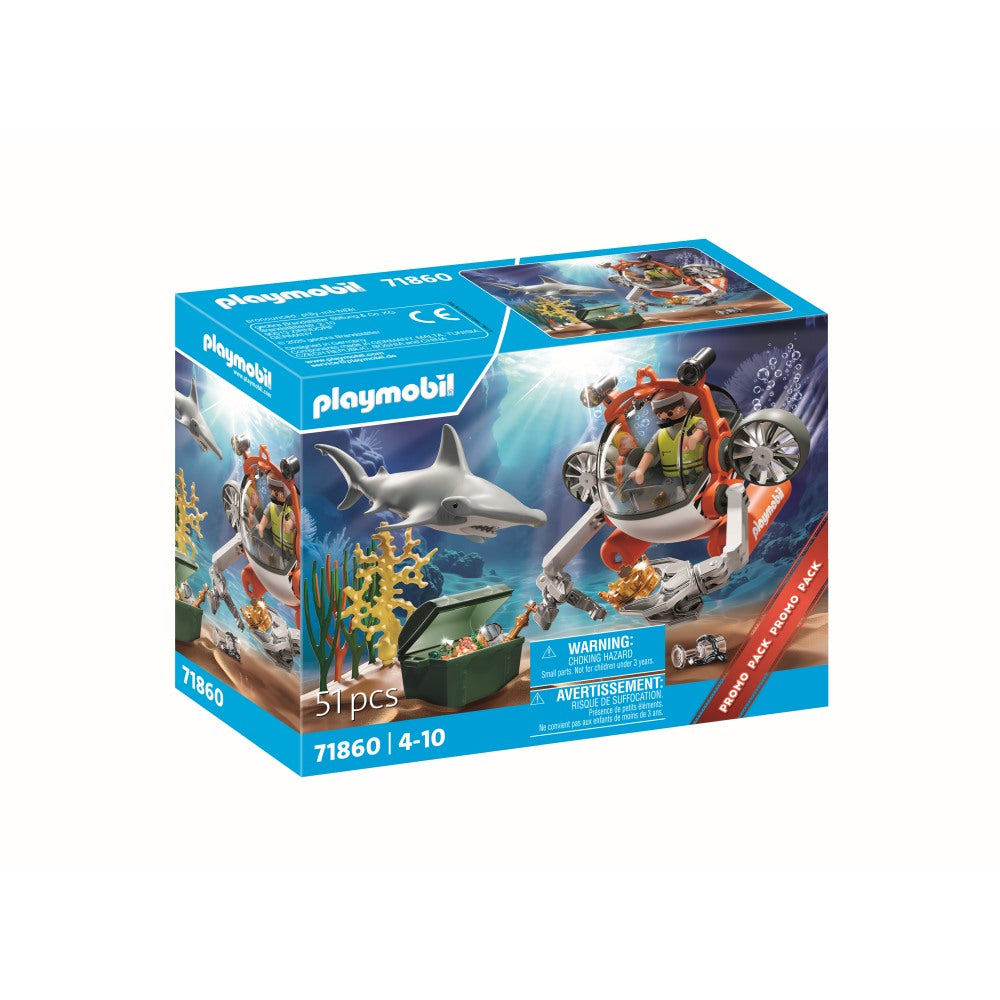 PROMO PACK VANATOAREA COMORII CU SUBMARIN - PLAYMOBIL ACTION HEROES (PM71860)