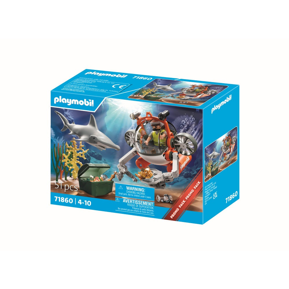 PROMO PACK VANATOAREA COMORII CU SUBMARIN - PLAYMOBIL ACTION HEROES (PM71860)