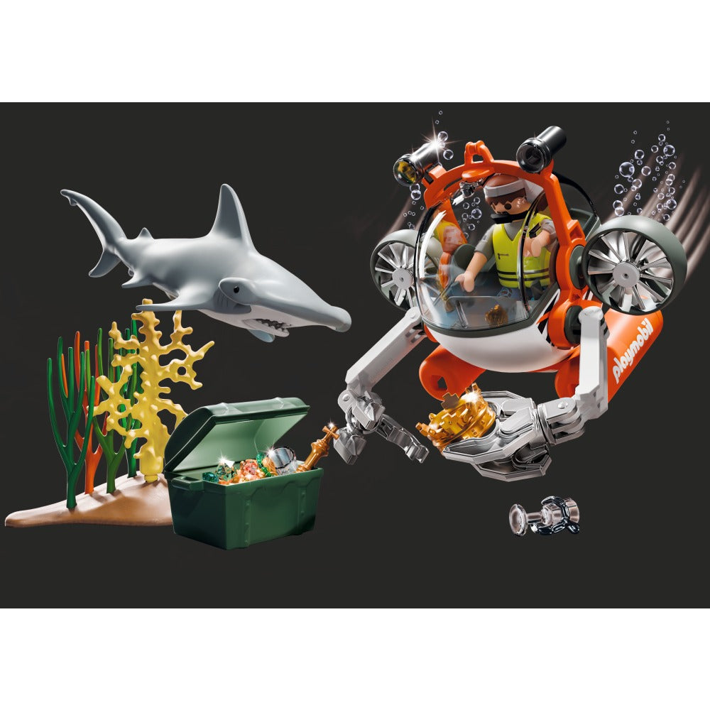 PROMO PACK VANATOAREA COMORII CU SUBMARIN - PLAYMOBIL ACTION HEROES (PM71860)
