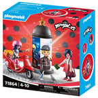 MIRACULOUS PLIMBARE CU SCUTERUL PRIN PARIS - PLAYMOBIL MIRACULOUS  (PM71864)