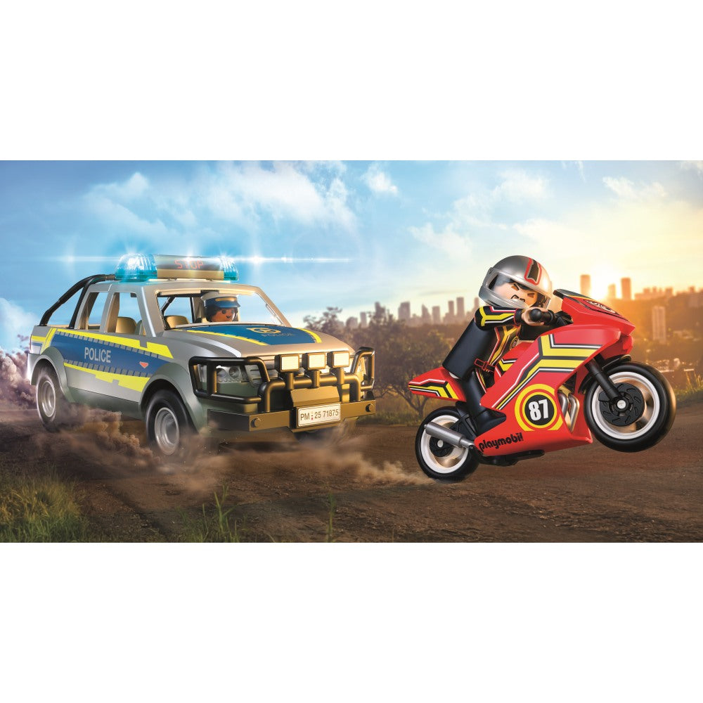 JUCARIE DE ROL POLITIA IN URMARIRE - PLAYMOBIL ACTION HEROES (PM71875)