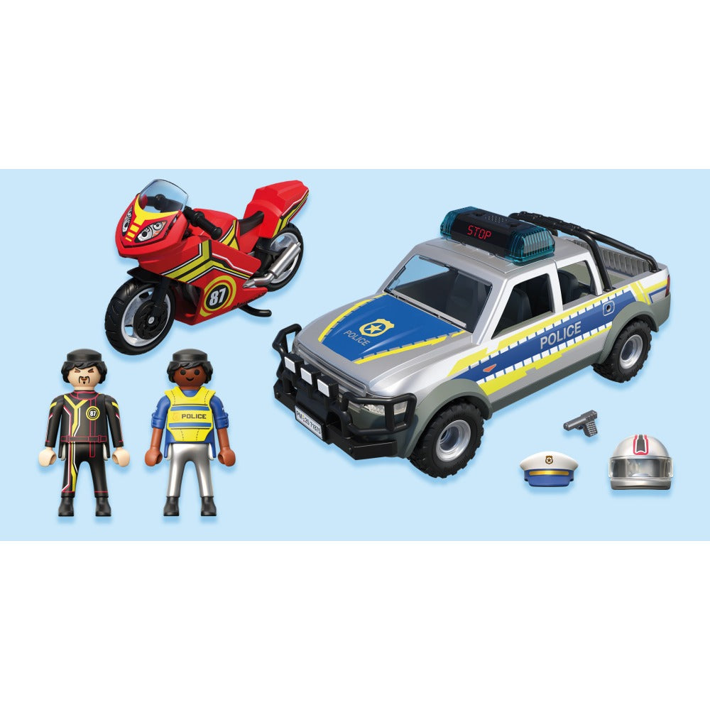 JUCARIE DE ROL POLITIA IN URMARIRE - PLAYMOBIL ACTION HEROES (PM71875)
