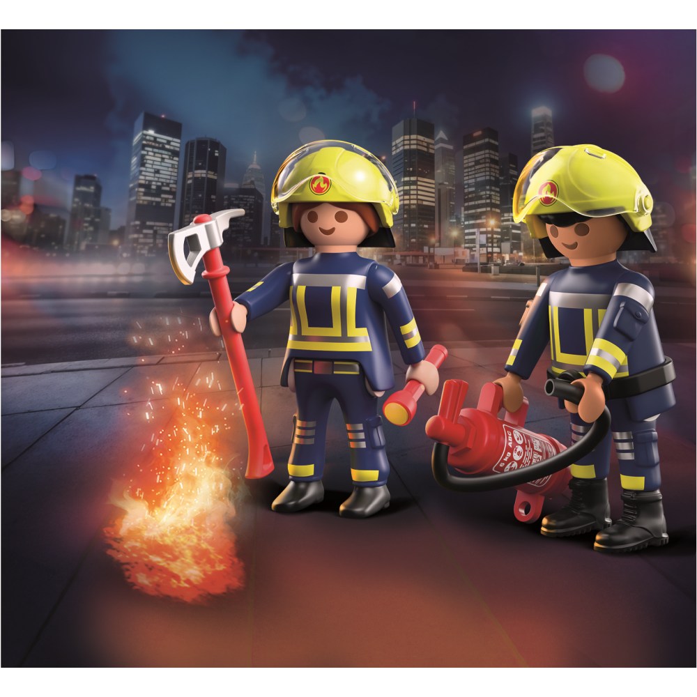 SET 2 FIGURINE POMPIERI - PLAYMOBIL ACTION HEROES (PM71885)