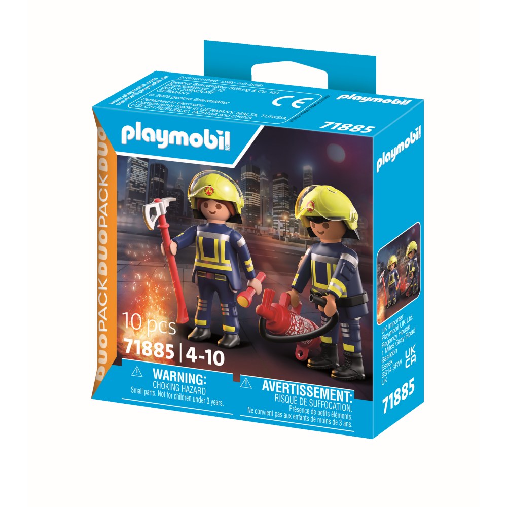 SET 2 FIGURINE POMPIERI - PLAYMOBIL ACTION HEROES (PM71885)