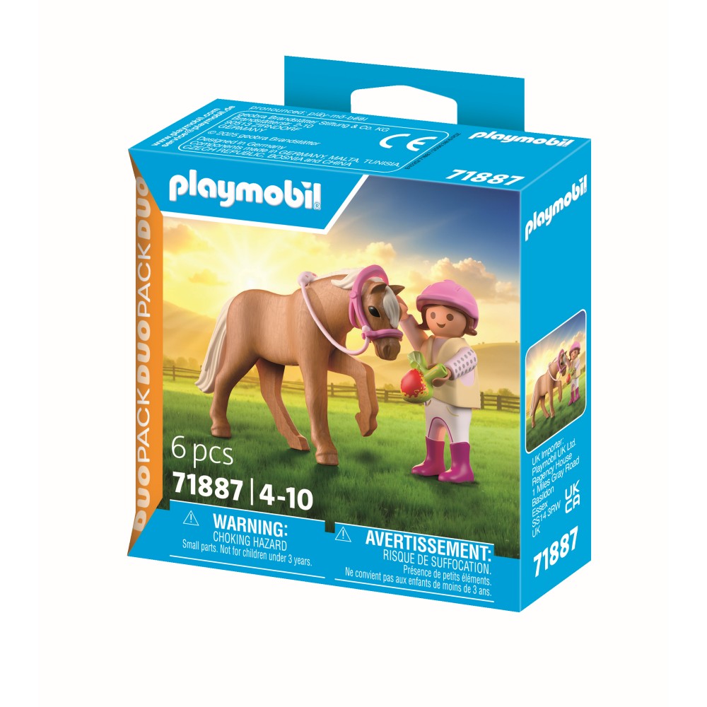 SET 2 FIGURINE FETITA CU PONEI - PLAYMOBIL COUNTRY (PM71887)
