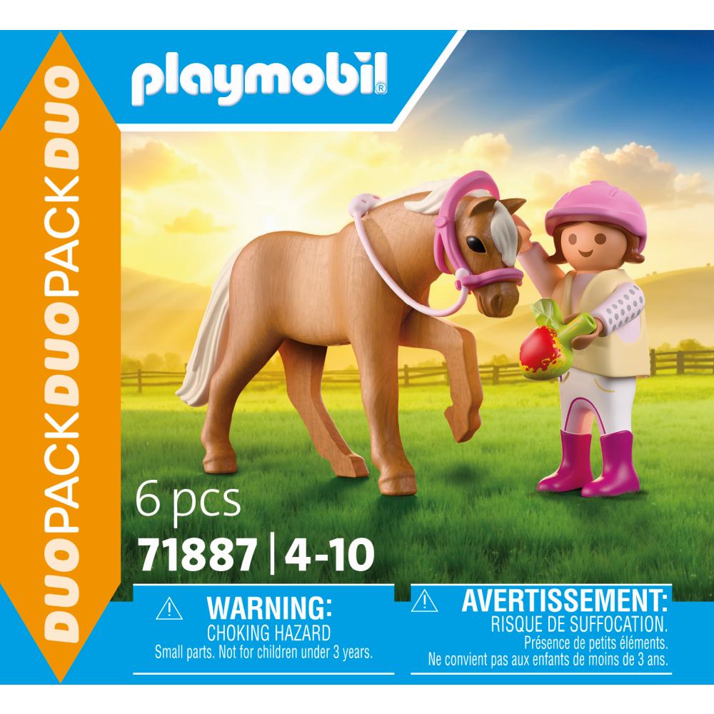 SET 2 FIGURINE FETITA CU PONEI - PLAYMOBIL COUNTRY (PM71887)