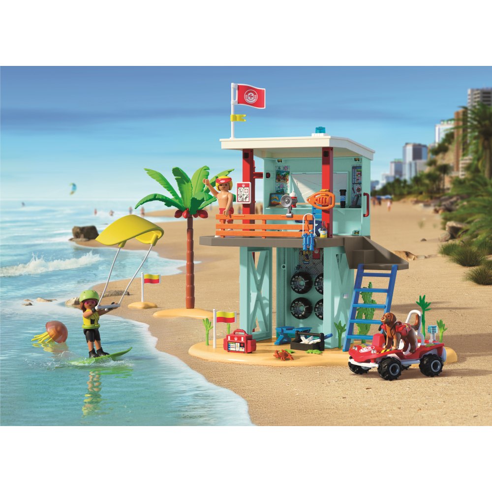 JUCARIE DE ROL TURNUL SALVAMARULUI SI VEHICUL DE PLAJA - PLAYMOBIL MY LIFE (PM71903)