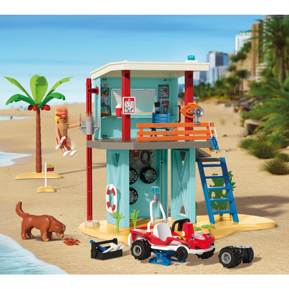 JUCARIE DE ROL TURNUL SALVAMARULUI SI VEHICUL DE PLAJA - PLAYMOBIL MY LIFE (PM71903)