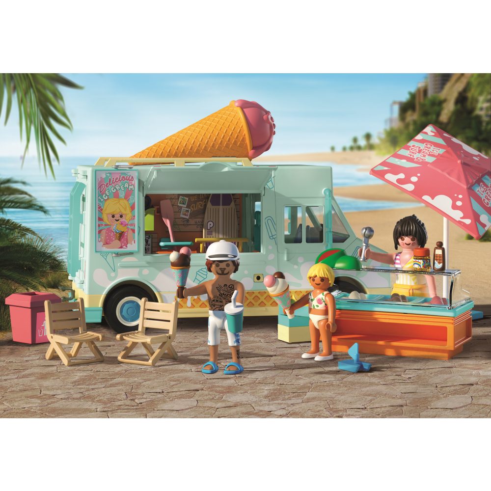JUCARIE DE ROL STAND DE INGHETATA SI MAGAZIN CU ARTICOLE DE SURF - PLAYMOBIL MY LIFE (PM71904)