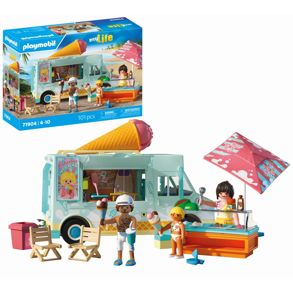 JUCARIE DE ROL STAND DE INGHETATA SI MAGAZIN CU ARTICOLE DE SURF - PLAYMOBIL MY LIFE (PM71904)