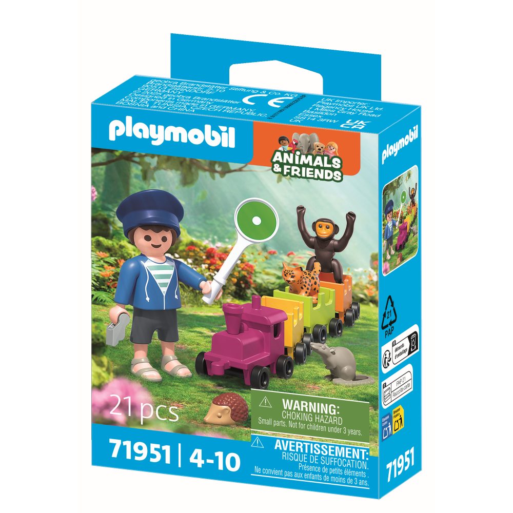 JUCARIE DE ROL PLIMBAREA ANIMALELOR CU LOCOMOTIVA - PLAYMOBIL MY LIFE (PM71951)
