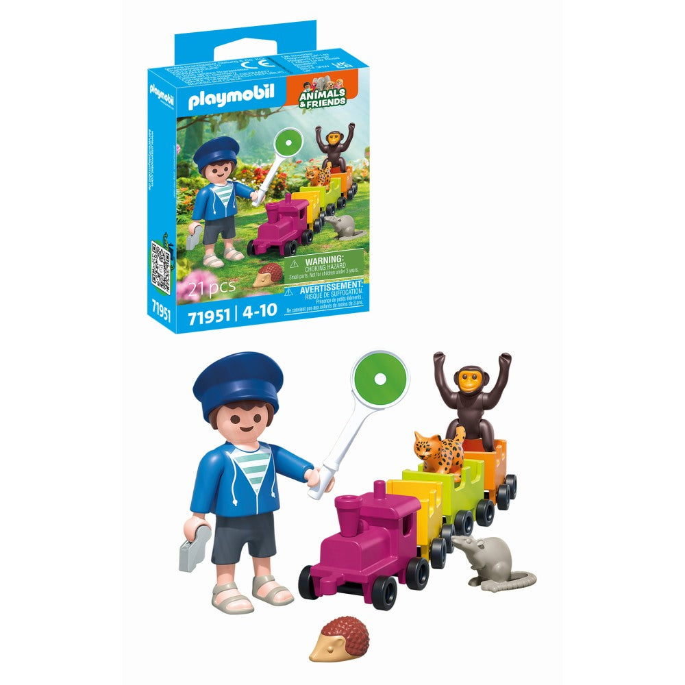 JUCARIE DE ROL PLIMBAREA ANIMALELOR CU LOCOMOTIVA - PLAYMOBIL MY LIFE (PM71951)