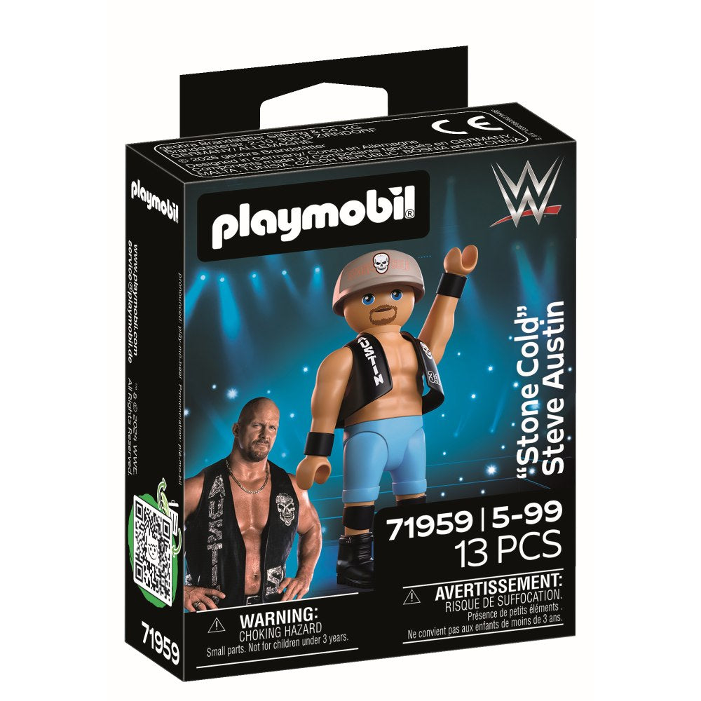 FIGURINA LUPTATOR PROFESIONIST STEVE AUSTIN - PLAYMOBIL WORLD WRESTLING ENTERTAINMENT (PM71959)