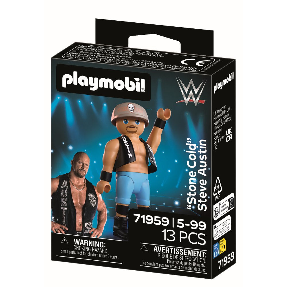FIGURINA LUPTATOR PROFESIONIST STEVE AUSTIN - PLAYMOBIL WORLD WRESTLING ENTERTAINMENT (PM71959)