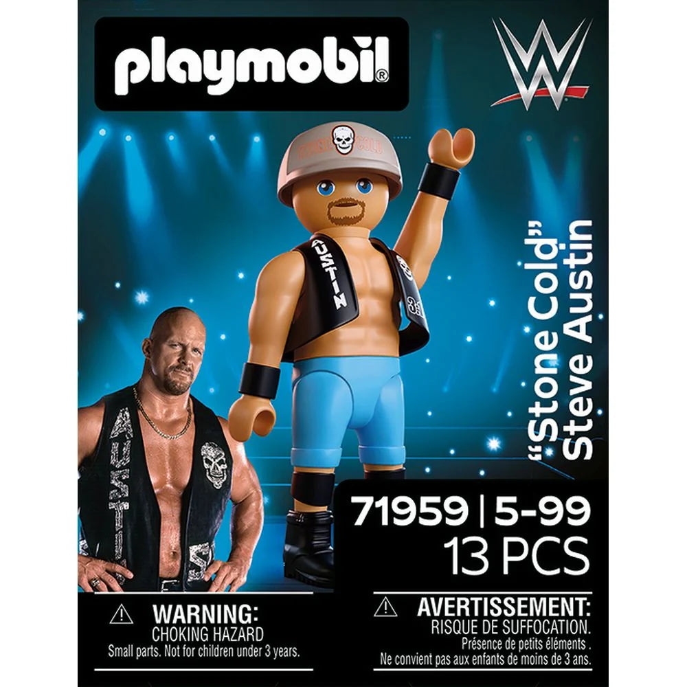 FIGURINA LUPTATOR PROFESIONIST STEVE AUSTIN - PLAYMOBIL WORLD WRESTLING ENTERTAINMENT (PM71959)