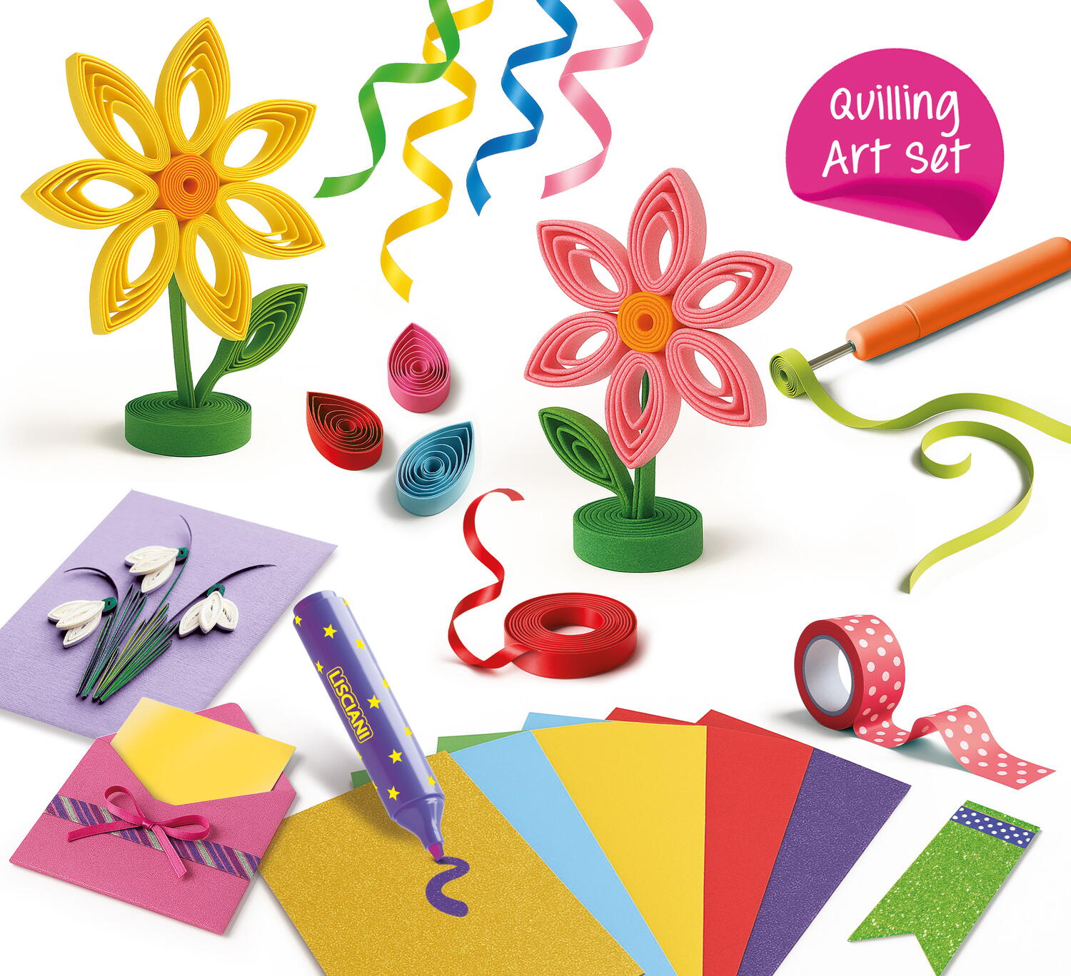 SET CREATIV KIDS ART - DECORATIUNI DIN HARTIE - LISCIANI (LEX114153)