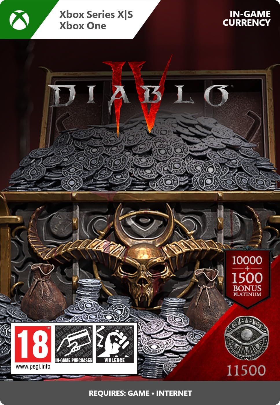 DIABLO IV 11500 PLATINUM - XBOX ONE, SERIES X|S - XBOX LIVE - MULTILANGUAGE - WORLDWIDE