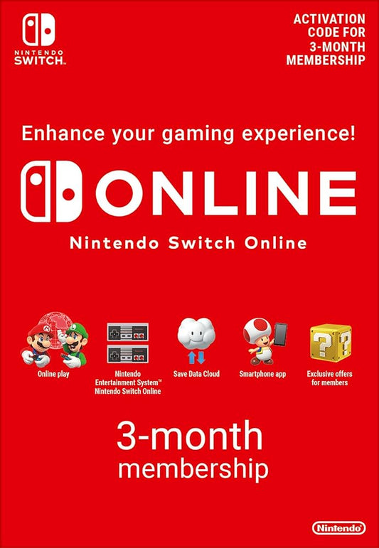 NINTENDO SWITCH ONLINE - 3 MONTHS INDIVIDUAL MEMBERSHIP - NINTENDO SWITCH - SWITCH - MULTILANGUAGE - EU