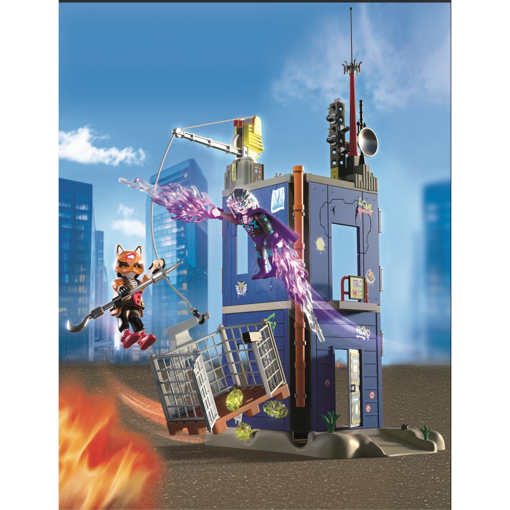 JUCARIE DE ROL ATAC ASUPRA TURNUL EROILOR - PLAYMOBIL ACTION HEROES - PM HEROES (PM72022)