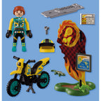 MOTOCICLETA OFF ROAD PENTRU AVENTURA SI EXPLORARE - PLAYMOBIL CARS COLLECTION - OFFROAD (PM72065)