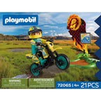 MOTOCICLETA OFF ROAD PENTRU AVENTURA SI EXPLORARE - PLAYMOBIL CARS COLLECTION - OFFROAD (PM72065)