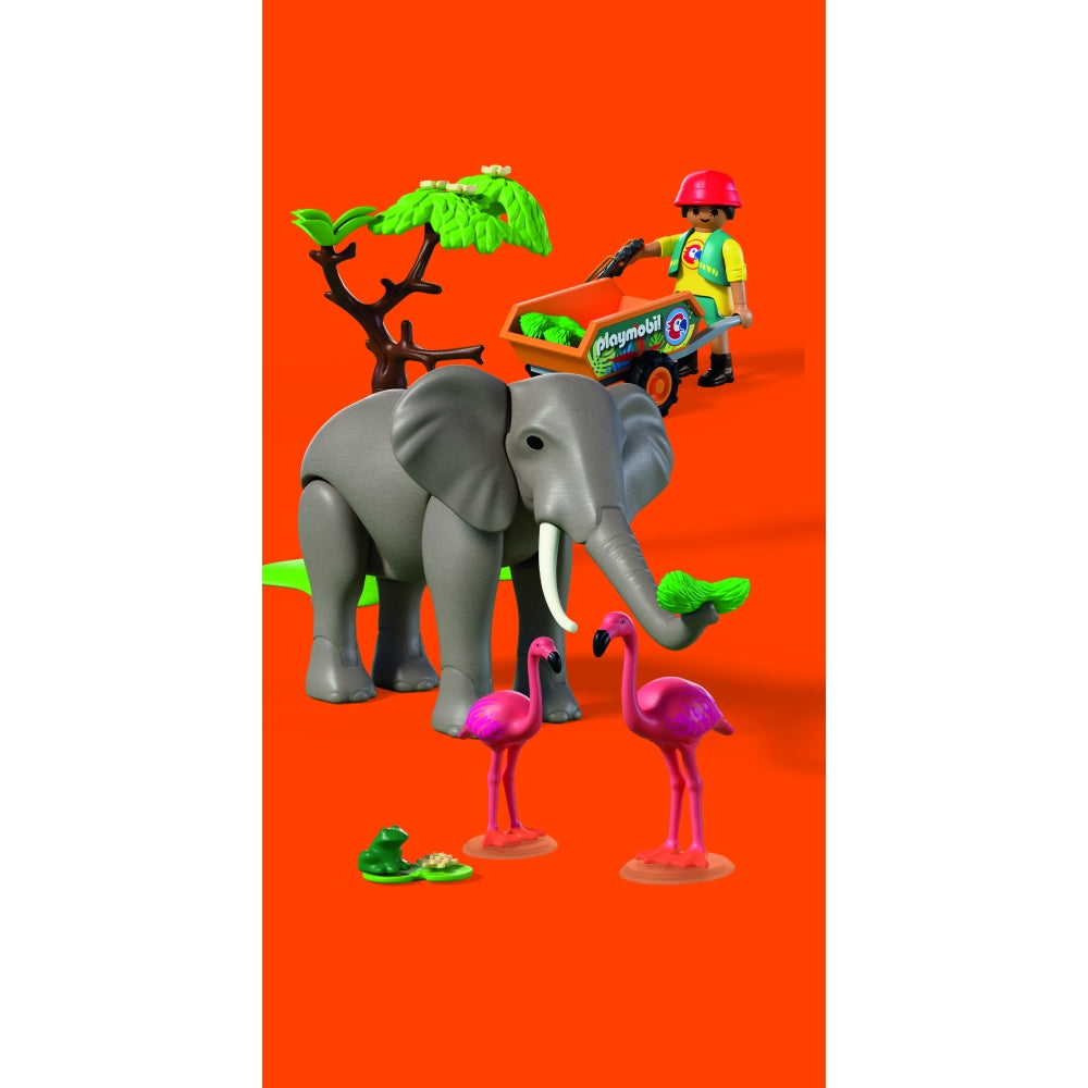 PROMO PACK INGRIJITOR ZOO CU ELEFANT - PLAYMOBIL (PM72068)
