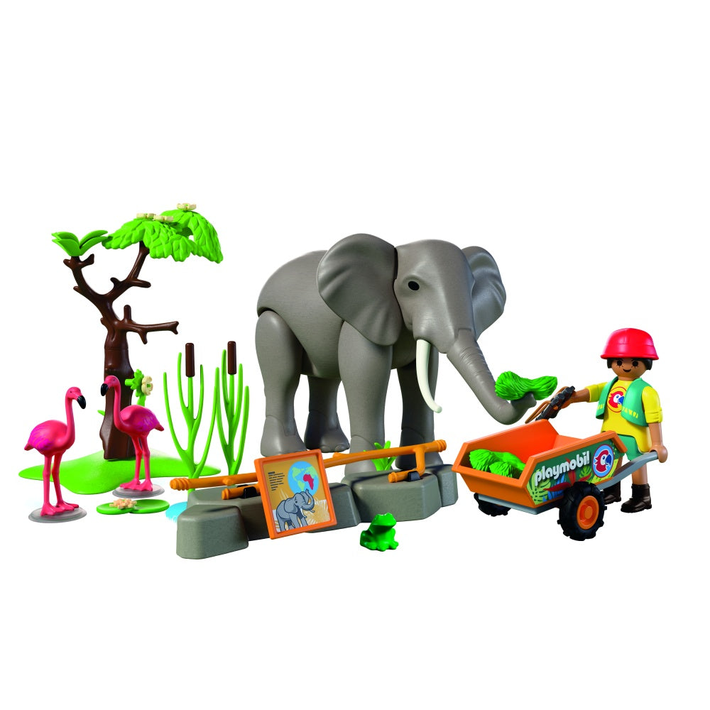 PROMO PACK INGRIJITOR ZOO CU ELEFANT - PLAYMOBIL (PM72068)