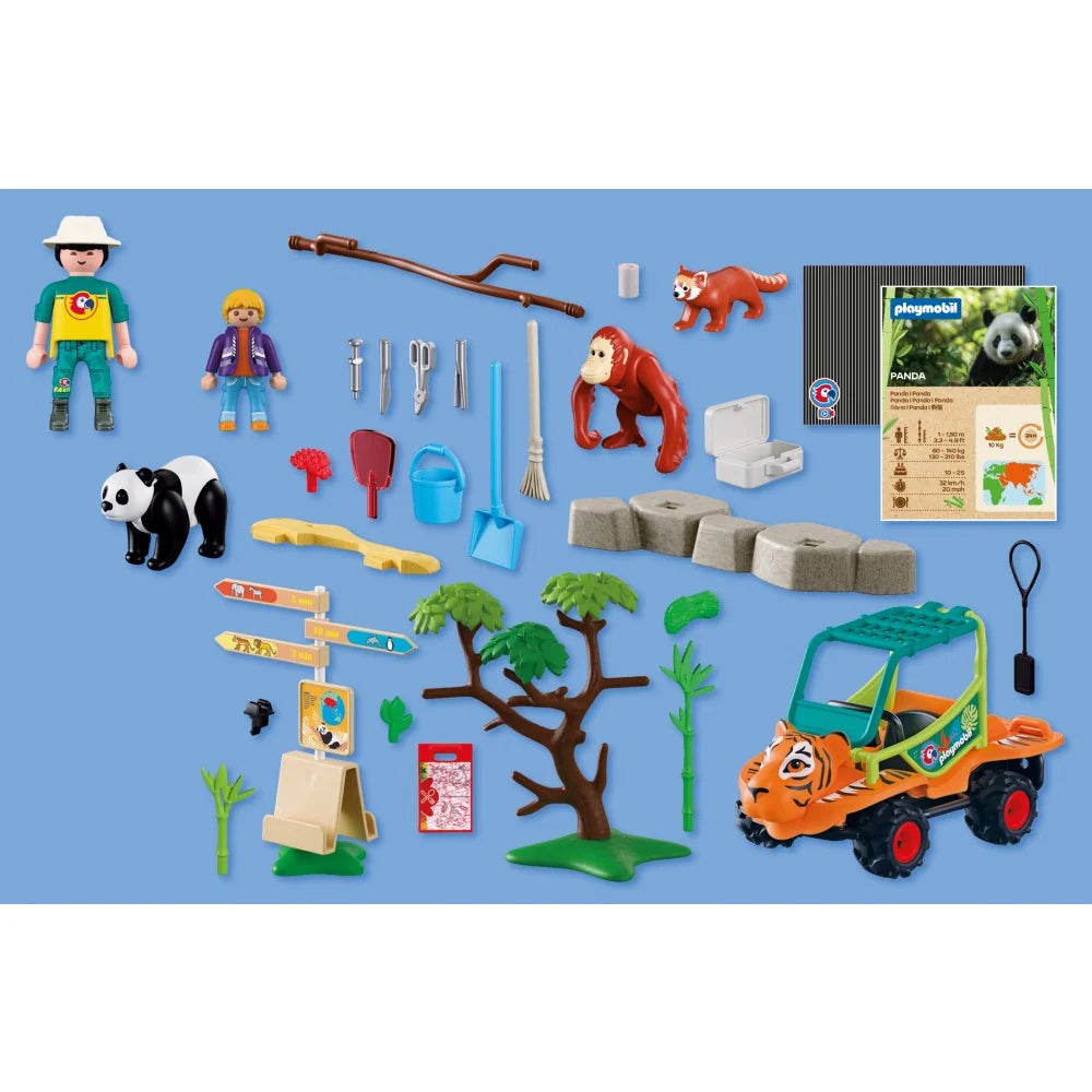 JUCARIE DE ROL INGRIJITOR ZOO CU VEHICUL - PLAYMOBIL MY LIFE - ANIMALS & FRIENDS (PM72072)