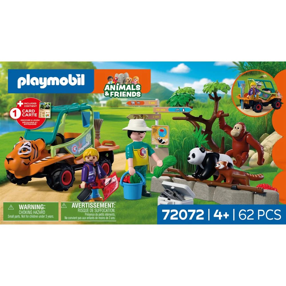 JUCARIE DE ROL INGRIJITOR ZOO CU VEHICUL - PLAYMOBIL MY LIFE - ANIMALS & FRIENDS (PM72072)