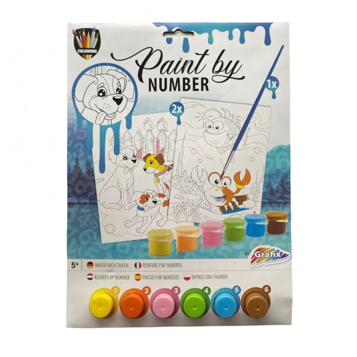 SET PICTURA PE NUMERE - CATELUSI & LUMEA ACVATICA - GRAFIX (96241) - Libelula Vesela - Jucarii