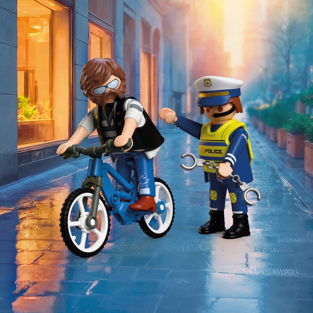 JUCARIE DE ROL PRINDEREA HOTULUI DE BICICLETE - PLAYMOBIL (PM72076)
