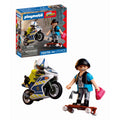 Jucarie de rol Playmobil Politist cu motocicleta in urmarirea hotului