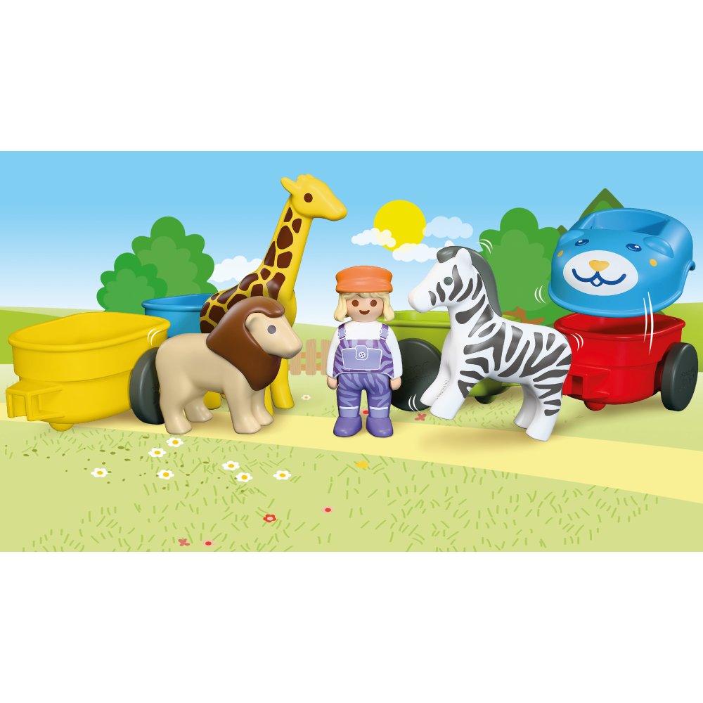 JUNIOR TRENULET CU ANIMALE - PLAYMOBIL JUNIOR (PM72084)